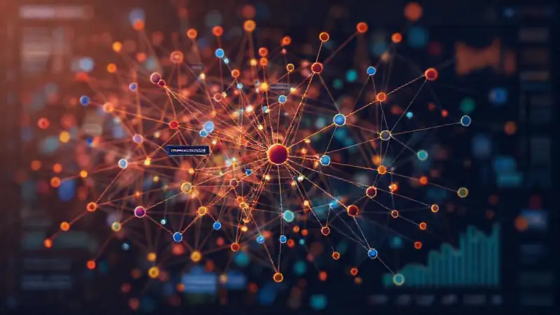Gráficos de red digitales analíticos vibrantes