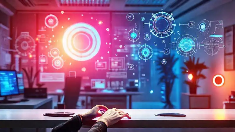 Oficina futurista: innovación y colaboración digital